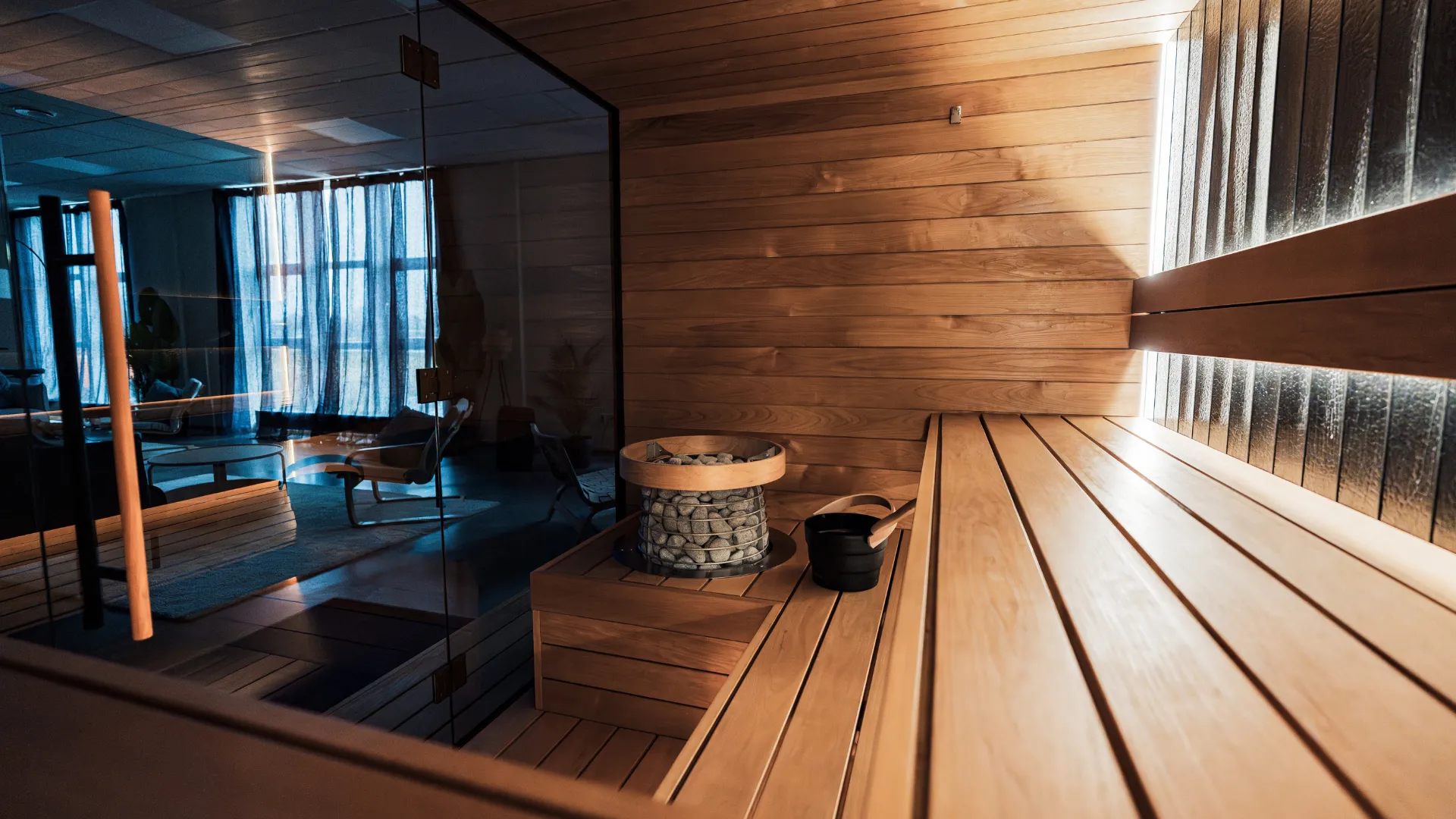 sauna z drewna